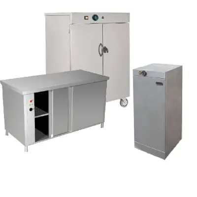 Heated stainless steel cupboards Heated stainless steel cupboards