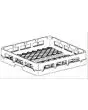 POLYPROPYLENE LARGE HOLES RACK - MOD. CQ/50/RPL - Dimensions cm 50x50x11