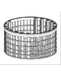 POLYPROPYLENE LARGE HOLES RACK - Dimensions cm 40 X17