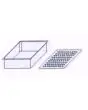 GN 1/1 POLYPROPYLENE FISH TRAY WITH TWO BOTTOMS cm L 53 x D 32,5 x H 15