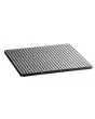 Reversible smooth and ridged grill plate in non-stick cast aluminum - Can be used on both sides - Suitable for steak, fish fillet, grilled vegetables, wraps, or even toast will be equally good on the smooth side as on the ridged side - Dimensions cm 29x28