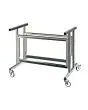 Stainless steel trolley for mod. ELBA PLUS - Dimensions cm W 117,5 x D 50 x 58,5h