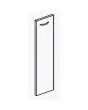STAINLESS STEEL MIDDLE DOOR FOR AMBIENT BACK COUNTER BASE UNIT FOR COFFEE MACHINE FOR LENGTH 125cm