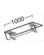 TEMPERED GLASS BAR TOP - CAST ALUMINIUM BRACKETS - FOR GRANITA/ GELATO POZZETTI 100cm LENGTH