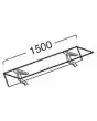 TEMPERED GLASS BAR TOP - CAST ALUMINIUM BRACKETS - FOR GRANITA/ GELATO POZZETTI 150cm LENGTH