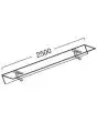 TEMPERED GLASS BAR TOP - CAST ALUMINIUM BRACKETS - FOR GRANITA/ GELATO POZZETTI 250cm LENGTH