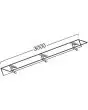 TEMPERED GLASS BAR TOP - CAST ALUMINIUM BRACKETS - FOR GRANITA/ GELATO POZZETTI 300cm LENGTH
