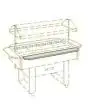 Rack shelves with non-slip strips