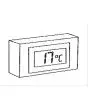 DIGITAL THERMOMETER FOR WOODEN SHELVES
