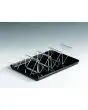 POLYCARBONATE RACK FOR 3-SANDWICH DISPLAY - DIMENSIONS mm. 280x90h