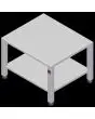TABLE - Cod. EKT 411 D - AISI 430 TABLE to stack 2 ovens - For models EKF 311, EKF 364, EKF 411 and EKF 464 in all versions - Dimensions cm. L 78,5 x D 67 x 54,1 h