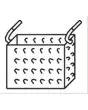 1/3 BASKET FOR PASTA COOKER - Dimensions: cm W 29 x D 16 x H 20 - CE Standard