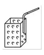 1/6 BASKET FOR PASTA COOKER - Dimensions: cm L 14 x D 14 x H 20 - CE standard