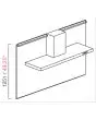 WALL PANEL FOR COFFEE MACHINE - WITH EXTRACTOR HOOD - DIMENSIONS Cm L 100 x H 125,1