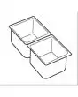 N. 2 ICE CREAM PANS cm 18x16,5x12 h