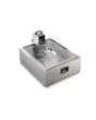 STAINLESS STEEL BOWL WITH  LID GN 2/1 H. 20cm - Capacity 42 lt - Dim. cm 68,5 x 56,5 x 20 h