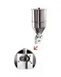 HOPPER SET 15L WITH INDIVIDUAL GEARS - Suitable for dosing thick and sticky sauces/creams with 3-4mm solid bits without breaking them (es. blueberries, chopped hazelnut, chocolate chips...) and other delicate products that cannot be compressed excessively