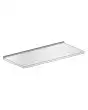 STAINLESS STEEL WORKTOP WITH ALUMINIUM PROFILE WALL-TOP FOR BACK COUNTER - Mod PAIRB658/050SI - DIM. Cm L 50 x D 67 x h 5,7 - CE STANDARDS