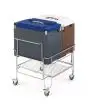 TROLLEY FOR N. 2 ISOTHERMAL CONTAINERS - Dimensions cm L 74,4 x D 62,2 x 76 H