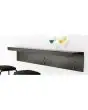 DEEP CONSUMPTION SHELF cm 22 IN BLACK EPOXY POWDER COATED SHEET - LENGTH 150 cm (ACCESSORIES TO BE APPLIED TO THE BACK COUNTER)