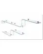 CURVED GLASS SHELF - DIMENSIONS cm L 100 x P 20,5 (ACCESSORIES TO BE APPLIED TO THE BACK COUNTER)