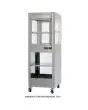 Stainless steel cabinet with wheels and intermediate shelf for Mod. TCR 1 - Dimensions: cm W 62,9 x D 71,3 x 94,5 h