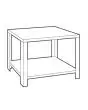 SUPPORT FOR PASTRY FRYERS - DIMENSIONS cm L 105 x D 54 x 60 H