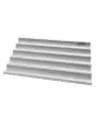 PERFORATED ALUMINIUM TRAY 5 CHANNELS FOR PRE-COOKED BAGUETTE cm 60x40