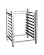 HIGH OPEN SUPPORT - Capacity n. 8 trays cm 46x33 - Distance between the trays cm 7 - Dimensions cm W 59,8 x D 51,8 x 78,2 h - Weight Kg 12