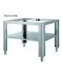 STAINLESS STEEL OVEN STAND ON CASTORS - FOR OVEN GENIUS 4 AIR - Dimensions cm L 116 x D 105 x 53/59 h