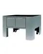 PAINTED IRON OVEN STAND ON CASTORS - FOR OVEN VISIOME 6L - Dimensions cm L 182,5 x D 119,5 x 90 h