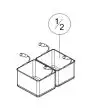 N. 2 BASKETS GN 1/2 - DIMENSIONS cm L 29 x W 24 x H 20