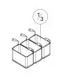 N. 3 BASKETS GN 1/3 - DIMENSIONS cm L 29 x D 16 x H 20