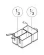 N. 2 BASKETS GN 1/3 DIMENSIONS cm L 29 x D 14,5 x H 20 + N. 1 BASKET GN 1/3 DIMENSIONS cm L 29 x D 16 x H 20