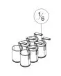 N. 6 BASKETS GN 1/6 - DIMENSIONS cm ø 14,5 x H 20