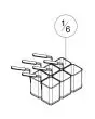 N. 6 BASKETS GN 1/6 - DIMENSIONS cm L 14 x D 14 x H 20