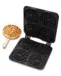 INTERCHANGEABLE MOULD - SHAPE: N. 4 ROUND WAFFLES Ø cm 12X2 - NON-STICK ALUMINIUM