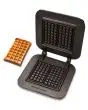 INTERCHANGEABLE MOULD - SHAPE: N. 2 RECTANGULAR WAFFLES cm L 8 x D 16 x h 1,5 - CAST IRON