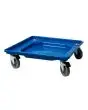 BASKET TROLLEY WITH DRIP TRAY WITH BRAKE - DIMENSIONS cm L 55 X P 55 - CE STANDARD