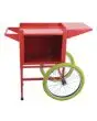 CART FOR POPCORN MACHINE - Mod. CAR 6 - Wheels with randomly colurs - Dimensions cm L 69,6 x D 36,4 x 84,7h - Weight Kg 10 - EC standards