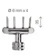 SPOUT FOR CROISSANTS ø mm 6 x 35 LENGTH - SINGLE OUTLET - TO BE APPLIED TO HOPPER SET