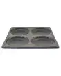 Multi-layer Teflon baking pan - N 4 molds - Useful size 4 x ø 95 mm - Dimensions cm L 25 x D 25 x H 2