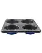 Multi-layer Teflon baking pan - N 4 molds - Useful size 4 x ø 85 mm - Dimensions cm L 23,5 x D 23,5 x H 3,3