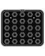 SPECIAL-SHAPED PLATES FOR COOKMATIC - MOD. 14 - IN ALUMINIUM - NON-STICK - Dimensions cm L 38 x D 33 - ADAPTABLE TO COOKMATIC SPECIAL - Top dimensions cm 4,6 x 4 - Bottom dimensions cm 3,1 x 2,7 - H cm 2,5 - SMOOTH - No. 25 HEXAGONAL MOULDS - WALL THICKNE