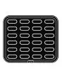 ECLAIR PLATE FOR COOKMATIC - MOD. 39 - IN ALUMINIUM - NON-STICK - Dimensions cm L 38 x D 33 - ADAPTABLE TO COOKMATIC SPECIAL - Top dimensions cm 6,6 x 2,7 - Bottom dimensions 6,4 x 2,5 - H cm 1,5 - No. 24 mini oval moulds - WALL THICKNESS 3,5 mm - BOTTOM 