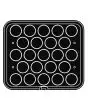 ROUND PLATE FOR COOKMATIC - MOD. 57 - IN ALUMINIUM - NON-STICK - Dimensions cm L 38 x D 33 - ADAPTABLE TO COOKMATIC SPECIAL - Top dimensions cm ø 5,5 - Bottom dimensions cm ø 5,3 - H cm 1,5 - SMOOTH - No. 23 ROUND MOULDS - WALL THICKNESS 3 mm - BOTTOM THI