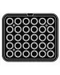 ROUND PLATE FOR COOKMATIC - MOD. B - IN ALUMINIUM - NON-STICK - Dimensions cm L 38 x D 33 - ADAPTABLE TO COOKMATIC SPECIAL - Top dimensions cm ø 4,7 - Bottom dimensions cm ø 3,6 - H cm 1,8 - RIBBED - No. 30 MEDIUM-SIZED ROUND MOULDS - WALL THICKNESS 3 mm 