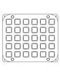 CUBE-SHAPED PLATE FOR COOKMATIC FOR COOKMATIC - MOD. PLASTRACHOUX01 - DIMENSIONS cm L 38 x P 33 - DIM. IMPRINT cm 3,2 x 3,2 - N. 30 IMPRESSIONS - RAW WEIGHT g 7,5 - COOKED WEIGHT g 4 - RAW WEIGHT g 25