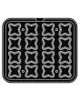 SPECIAL-SHAPED PLATES FOR COOKMATIC - MOD. H - IN ALUMINIUM - NON-STICK - Dimensions cm L 38 x D 33 - ADAPTABLE TO COOKMATIC SPECIAL - Top dimensions cm 6,2 x 6,2 - Bottom dimensions cm 4,7 x 4,7 - H cm 1,8 - RIBBED - No. 16 STAR MOULDS - WALL THICKNESS 3