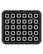 SQUARE PLATED FOR COOKMATIC - MOD. P - IN ALUMINIUM - NON-STICK - Dimensions cm L 38 x D 33 - ADAPTABLE TO COOKMATIC SPECIAL - Top dimensions cm 3,4 x 3,4 - Bottom dimensions cm 2,6 x 2,6 - H cm 1,9 - SMOOTH -No. 30 SQUARE MOULDS - WALL THICKNESS 3 mm - B